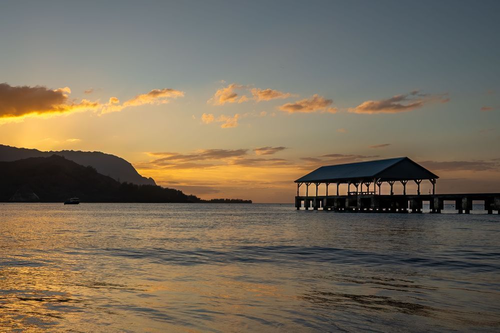 Last Light at the Pier | Hanalei Bay Fine Art Print