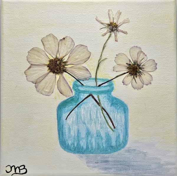 Whispered Blossoms - Pressed Flower Artwork