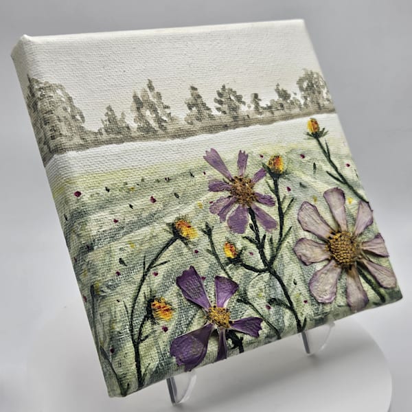 Gentle Fields - Botanical Mixed Media