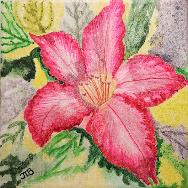 Vivid Kudu Lily - Colorful Watercolor Painting