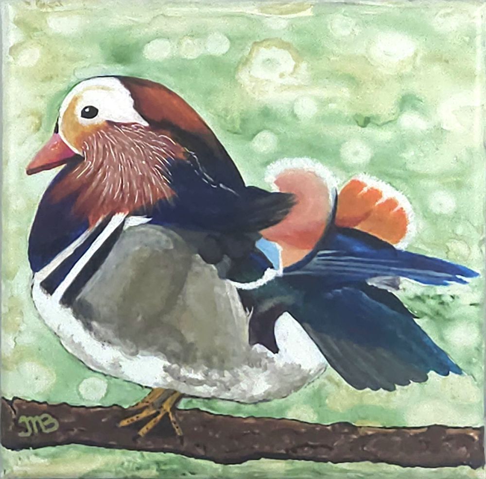 Nature's Palette: The Mandarin Duck Art | Left Brain Creative - Art by JMB