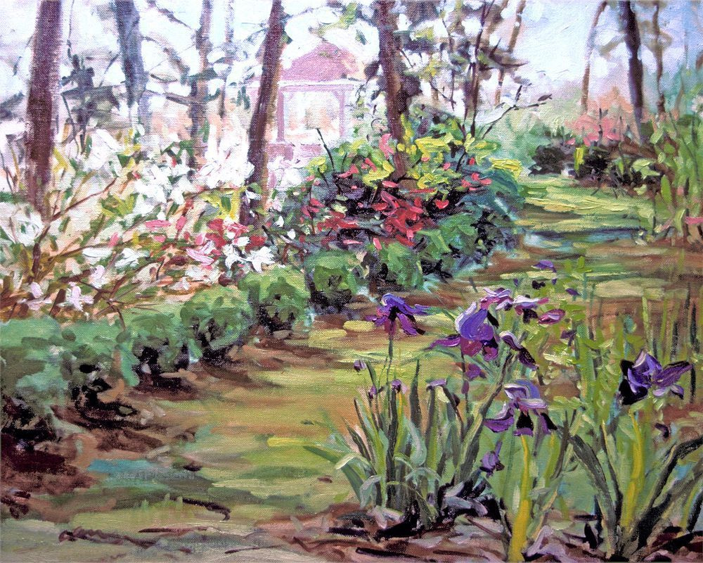 Boxwood Garden Bliss Print by Dorothy Fagan