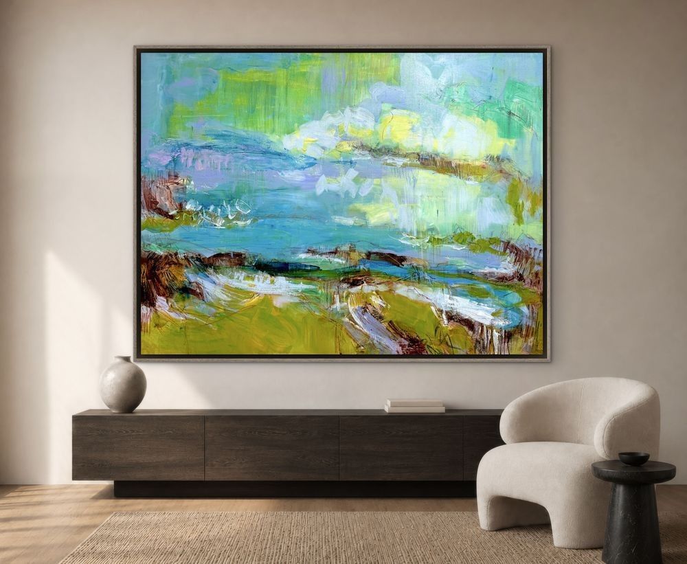 artist linen editions, dorothy fagan painting, coastal style home