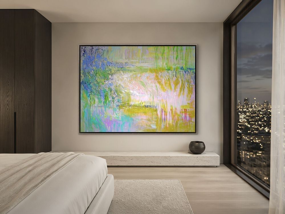 painting for master suite, bedroom artwork, original painting