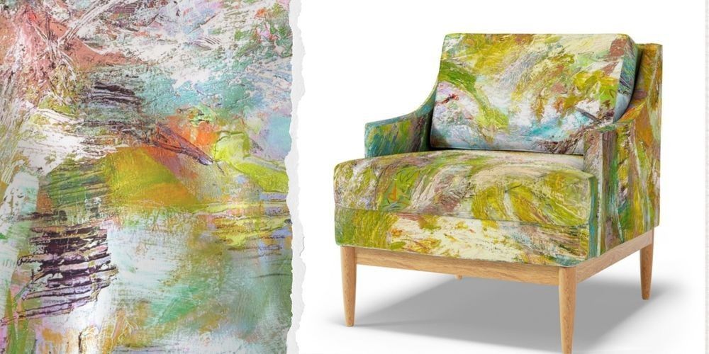 Prosperity art textile, upholstery cloth, luxury linen for pillows, curtains, duvet, decor