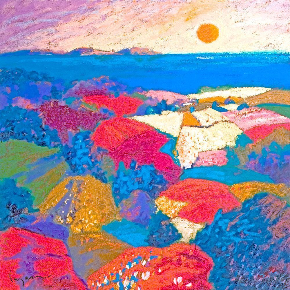 Colorful Landscape Painting, Fine Art Print by Dorothy Fagan