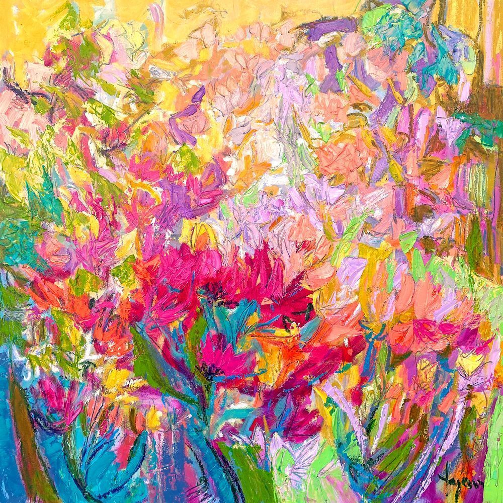 Blushing in the Meadow Canvas Art Print by Dorothy Fagan