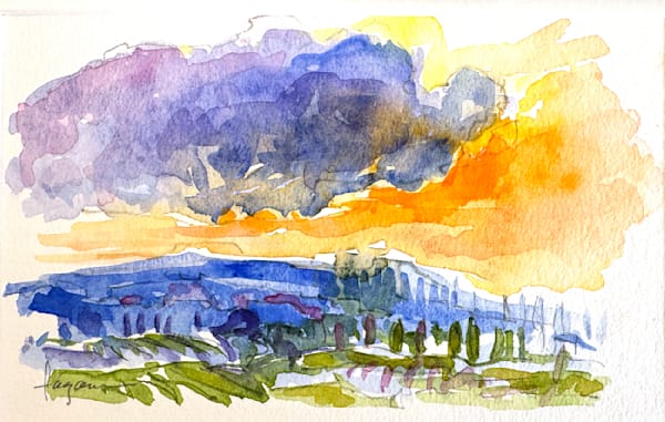 Tuscan Sunset Art | Dorothy Fagan Fine Arts