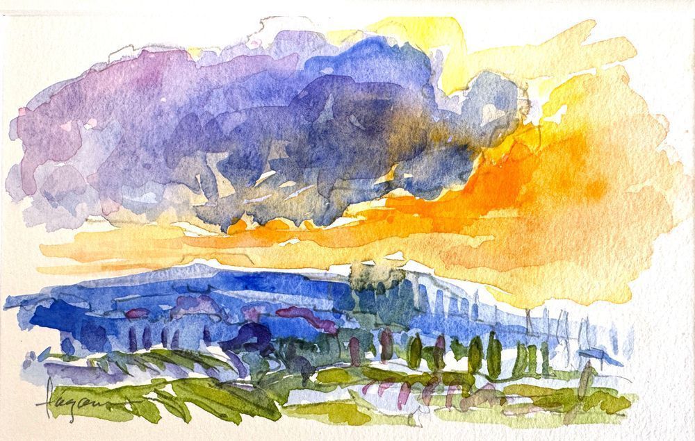Tuscan Sunset Art | Dorothy Fagan Fine Arts