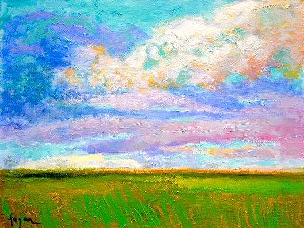 Inspiring Cloud Painting Fine Art Print, April Morning by Dorothy Fagan