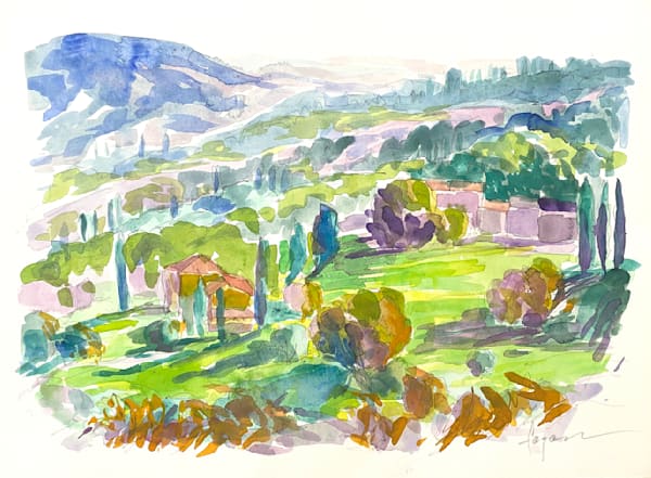 Poggio Alla Croce Landscape Painting by Dorothy Fagan
