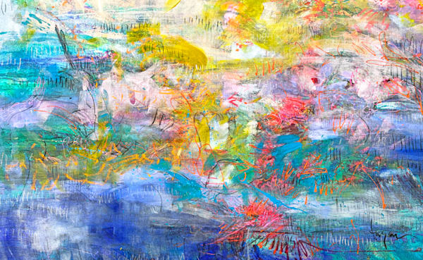 Abstract Water Deep Blue Painting Dorothy Fagan Fine Arts
