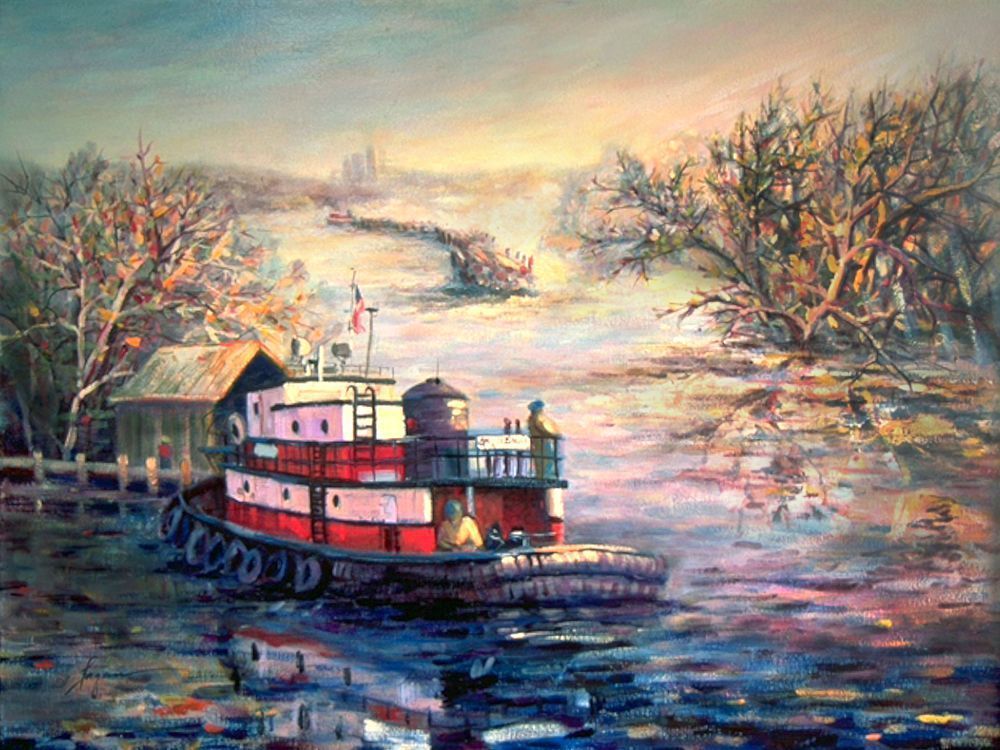 Tuscarora on the Blackwater Painting Print by Dorothy Fagan