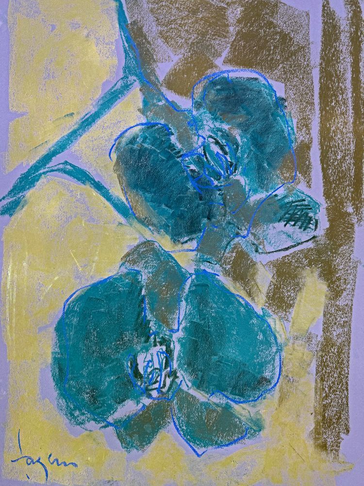 Orchid Sisters II by Dorothy Fagan Botanical Essence Fine Arts