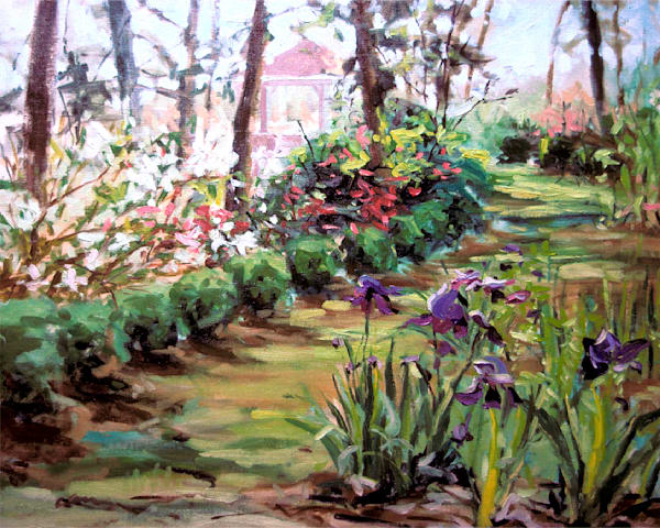 Boxwood Garden Bliss Print by Dorothy Fagan