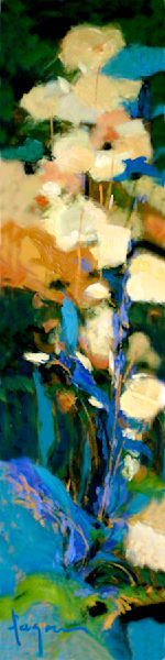 Tall Narrow Floral Abstract Art by Dorothy Fagan Fine Arts