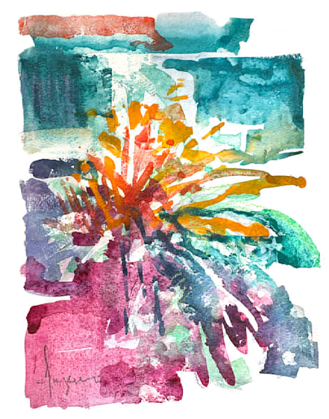 Oversize Watercolor Abstact Floral by Dorothy Fagan Fine Arts