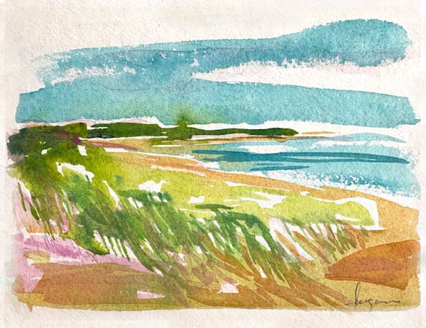 Large Abstract Landscape Watercolor by Dorothy Fagan Fine Arts