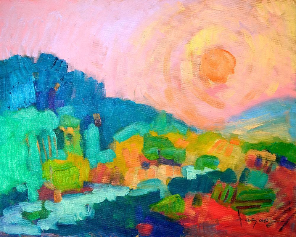 Small Dream Landscape Painting, Fine Art Print  by Dorothy Fagan 