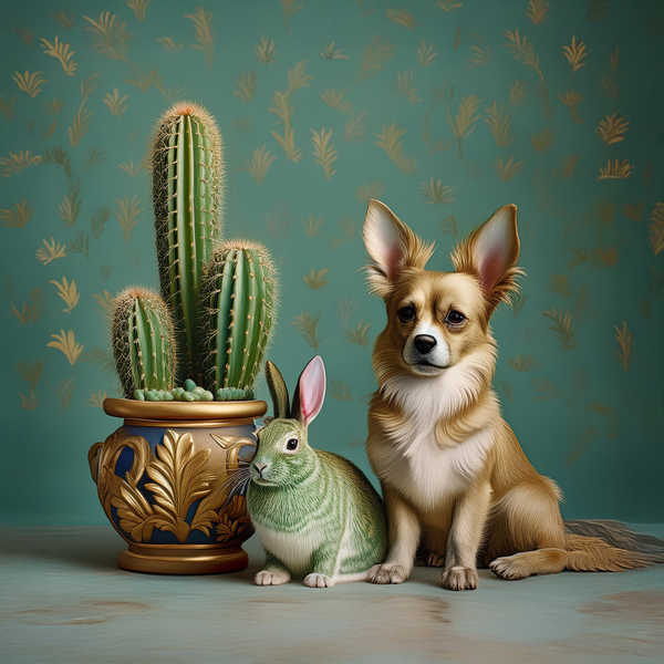A Cactus, A Dog and A Rabbit