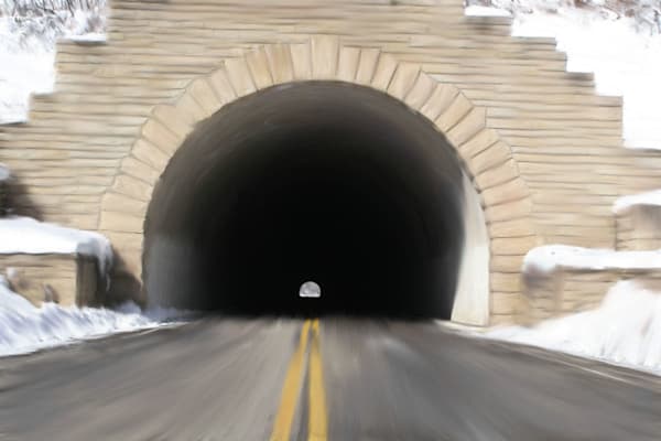 Depths of a Snowy Tunnel