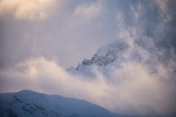 Misty Mountains, Powder Creek Lodge Art | Nelson Fine Art Printing