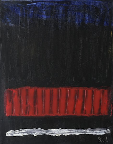 Red, Black, Blue, White Art | Poet Rain Arts