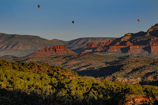 Soaring Over Sedona - Hot Air Balloon Landscape Photography