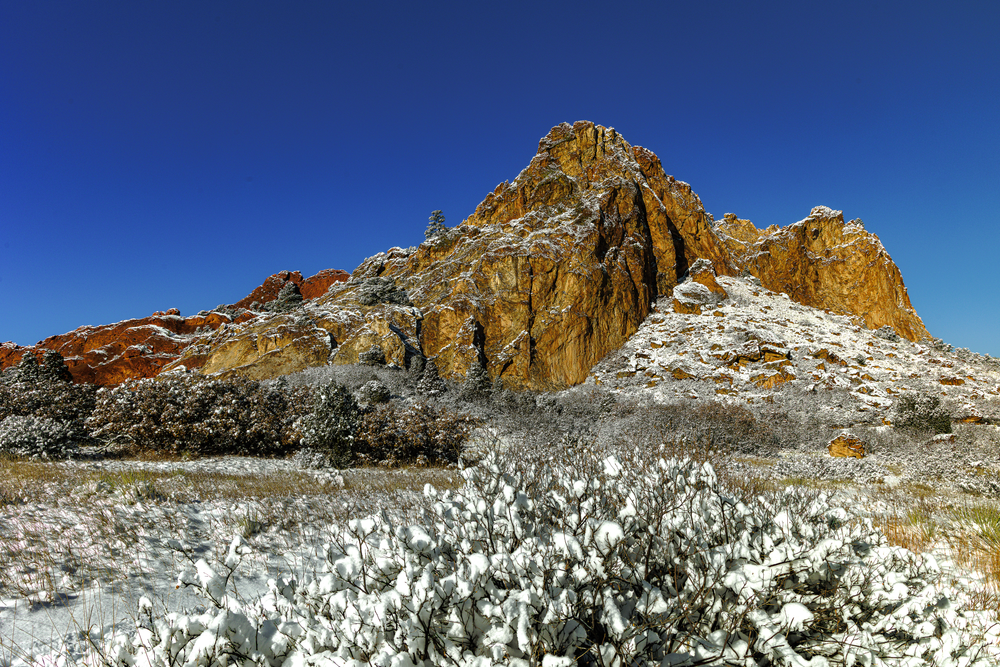 Snowy Summit - Serene Mountain Landscape Photography
