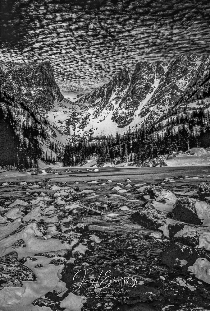 Hallets Peak Frozen Noir 00010 S R24atmrvuye00010 Photography Art | James H Egbert's Silver Branch Studios