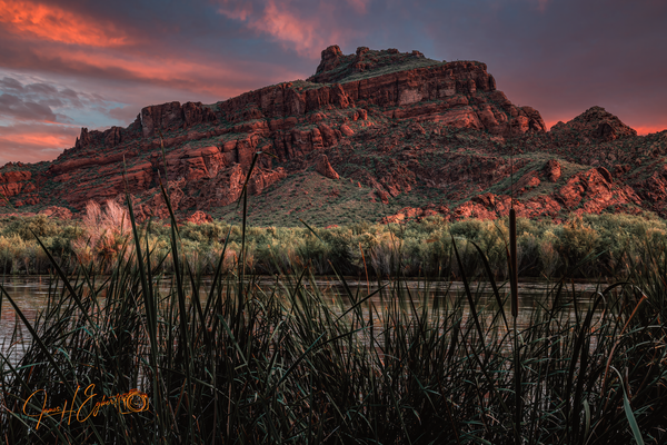 Tranquil Reflections Of Red Mountain At Dawn Photography Art | James H Egbert's Silver Branch Studios