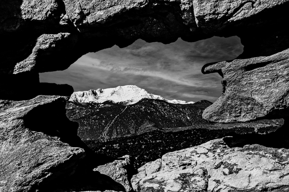 Pikes Peak Framed Gog Bw Jhe00008 Photography Art | James H Egbert's Silver Branch Studios