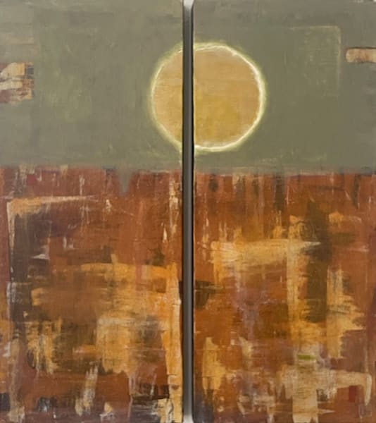 Moonrise Over Abiquiu [diptych] 