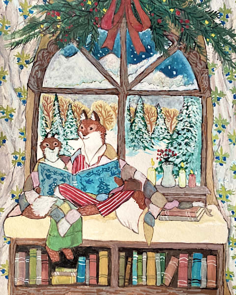 Winter Reading Art | Belinda Rose Lee Art