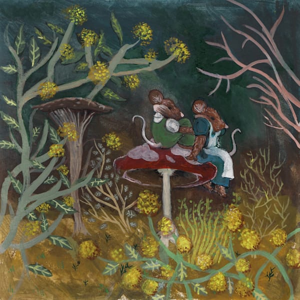Toadstool Mice Art | Belinda Rose Lee Art