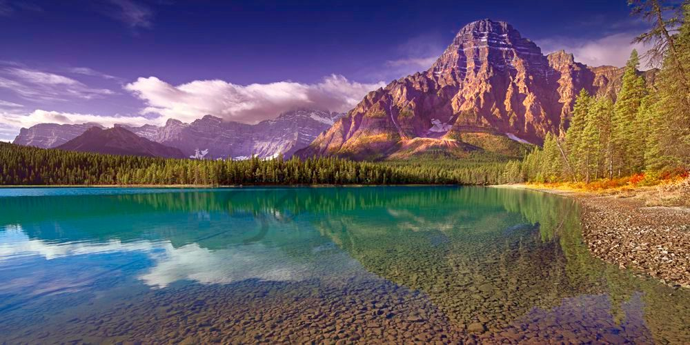 Mt. Cephren - Pyramid at Waterfowl Lake
