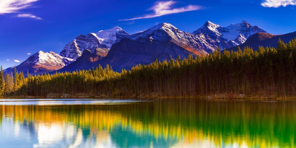 Herbert Lake - Temple & Fairview Mtns.