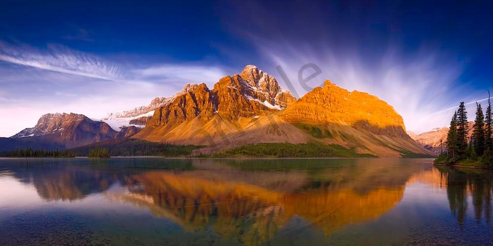  Sun up on Crowfoot Mtn. and Bow Lake #2
