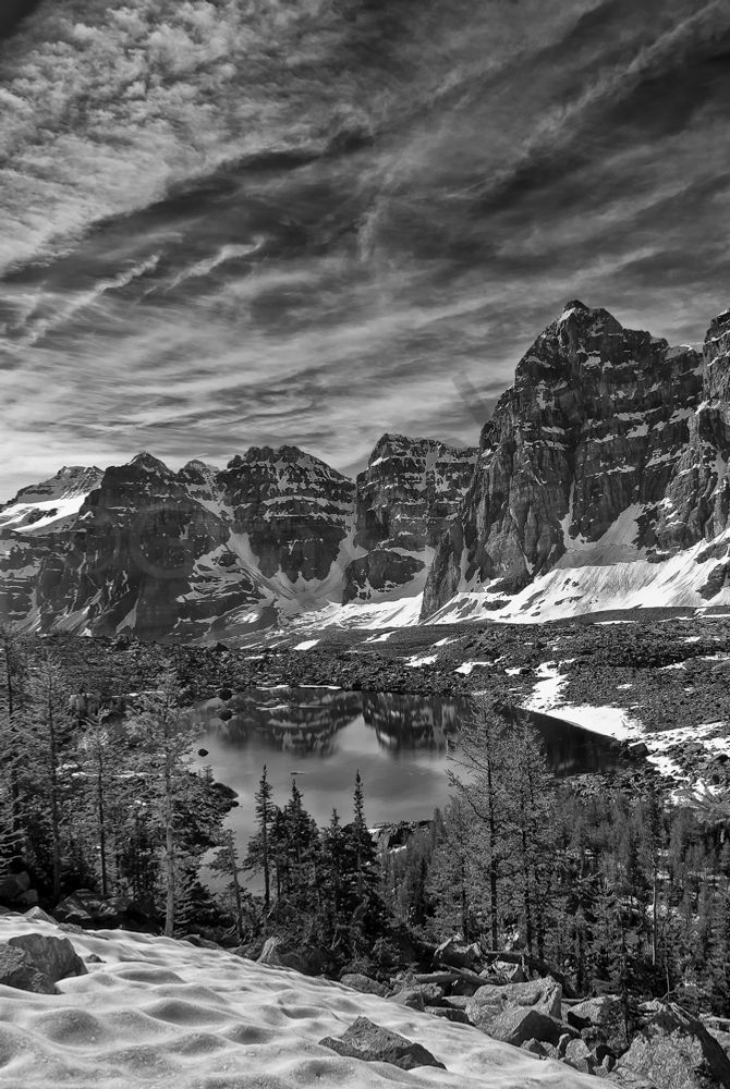 Eiffel Lake and Wenkchemna Peaks