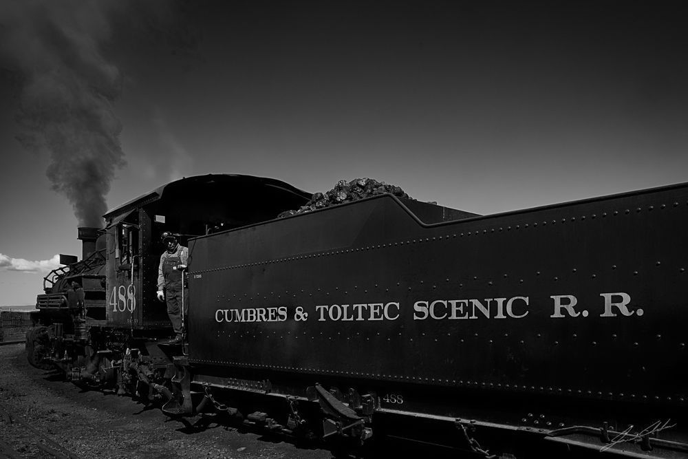 Historic Steam Locomotive on Cumbres & Toltec Route