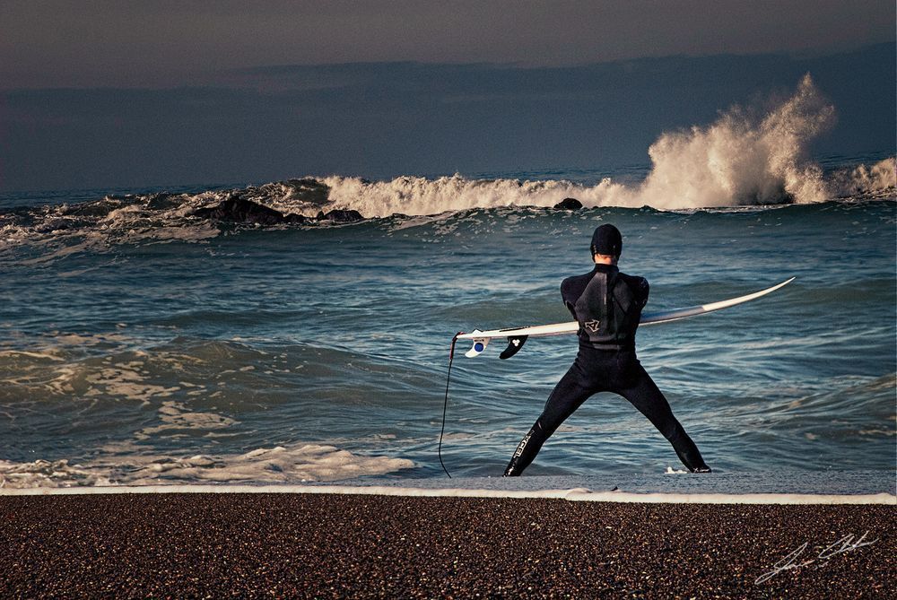 Surfer Meditating