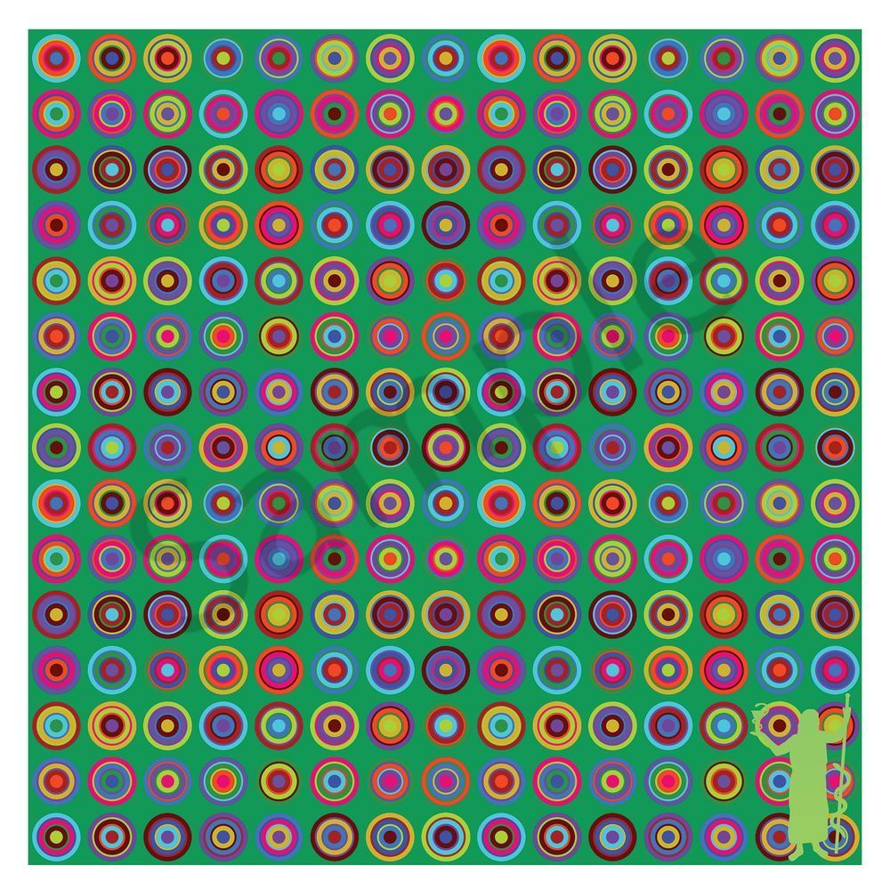 Greencircles15x15 Dewey Blotterart Working Art | MANN uP Art