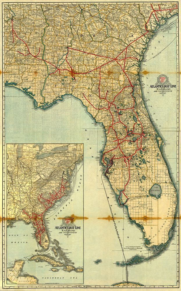 Atlantic Coast Line Railroad  Florida And The South, C. 1906 Photography Art | Naps Happen Photography