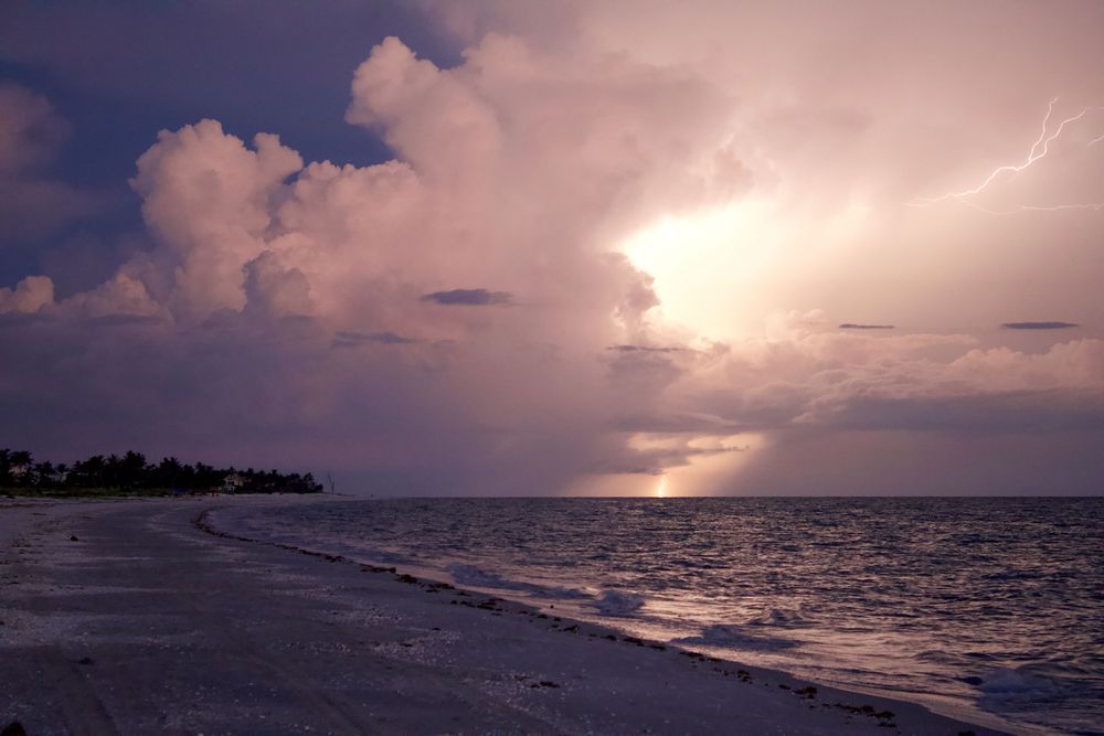 Lightning Strike In Sanibel Island Fl. Photography Art | Naps Happen Photography