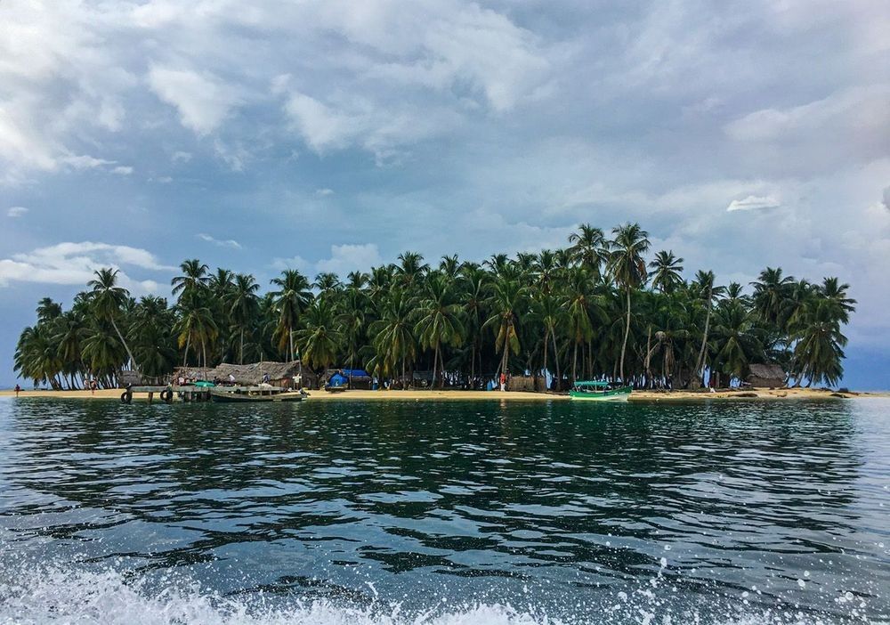 Arrival at our small island accommodation in San Blas, Panama