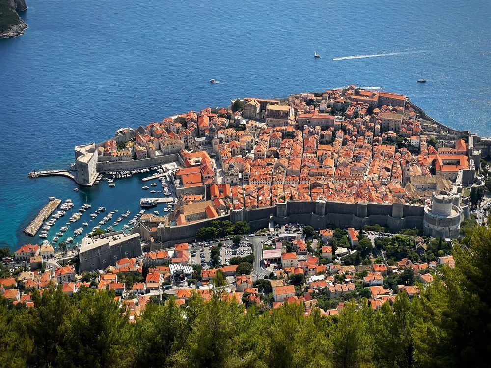 Dubrovnik old town from the top of the tram.