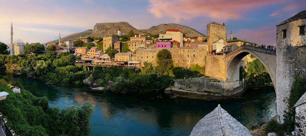 Mostar, Bosnia at Sunset