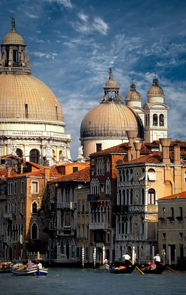 Iconic Venice Domes and Canal