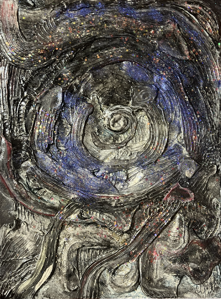 Wind: The Legends of Skye Sculptural Hurricane Spiral Painting by Laura Jay 280