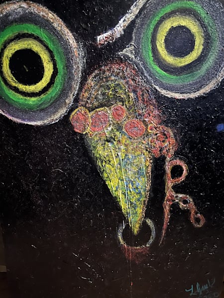 Purpose, Mixed‑Media Crow Painting on Transformation, Ritual & Spiritual Guidance